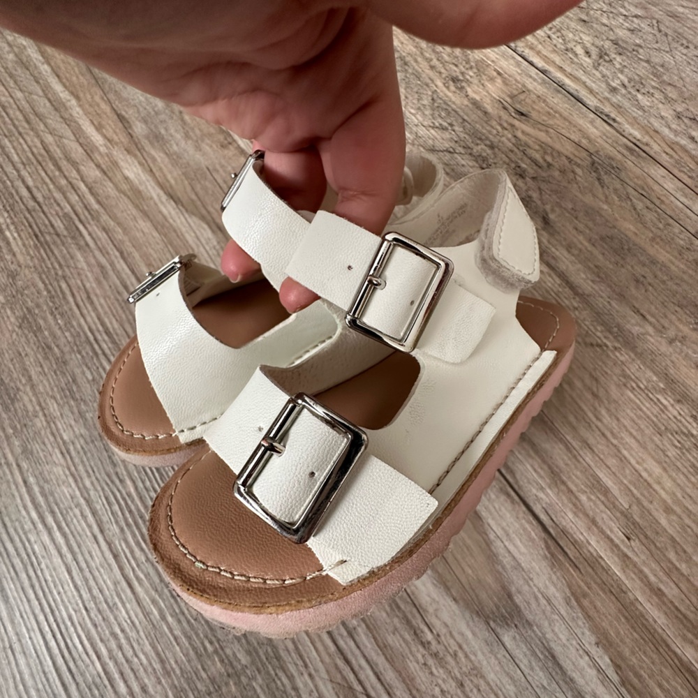 Size 5 Toddler - Old Navy white sandals